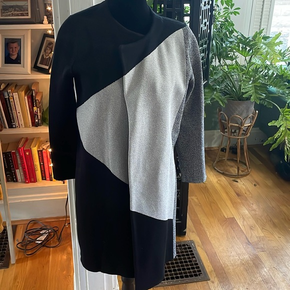 Ann Taylor neutral color block cardigan - Picture 1 of 5